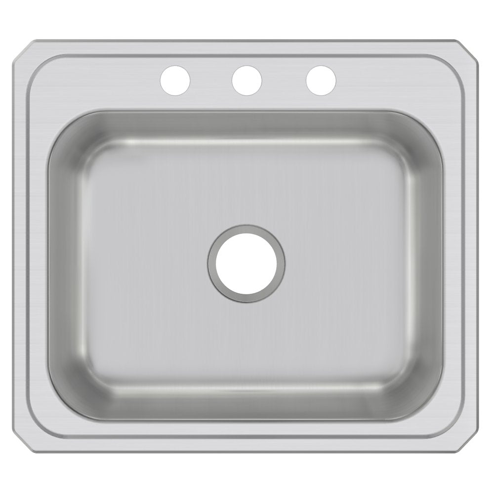 Elkay Celebrity Stainless Steel 25" x 22" x 7" Single Bowl Drop-in Sink