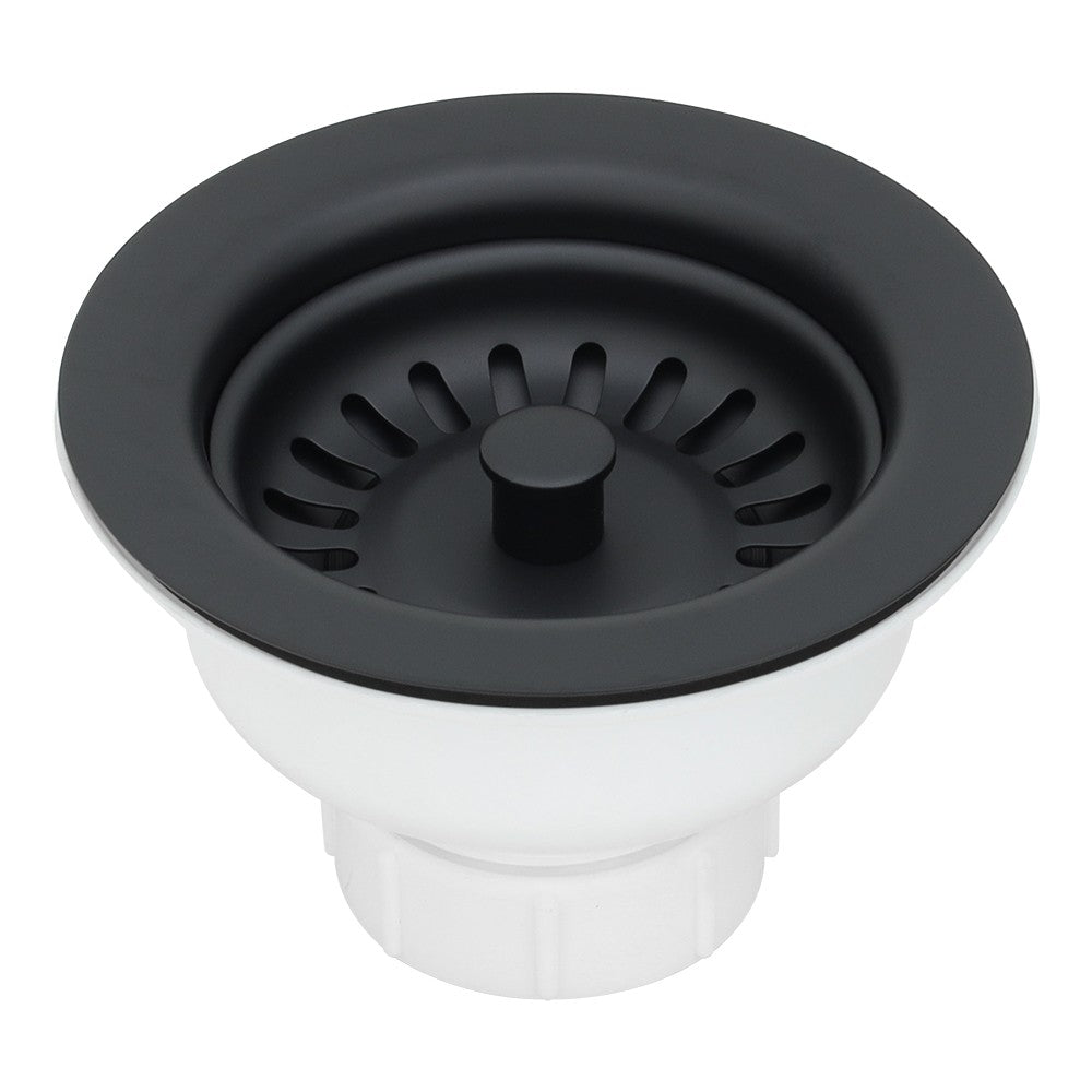 3.5″ Kitchen Basket Strainer Drain in Matte Black