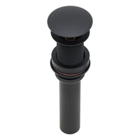 1 1/2" Non-Overflow Pop-up Bathroom Sink Drain in Matte Black