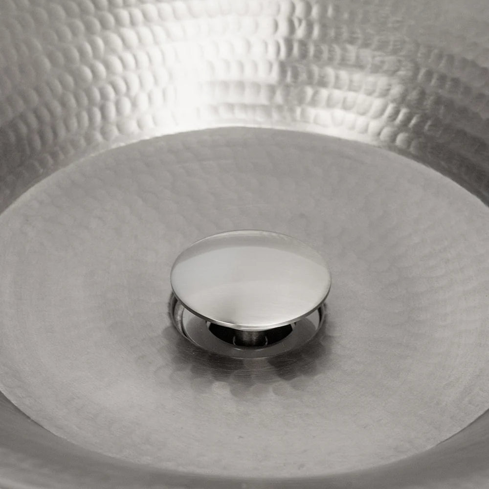 1 1/2" Non-Overflow Pop-up Bathroom Sink Drain in Brushed Nickel