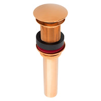 1 1/2" Non-Overflow Pop-up Bathroom Sink Drain in Polished Copper