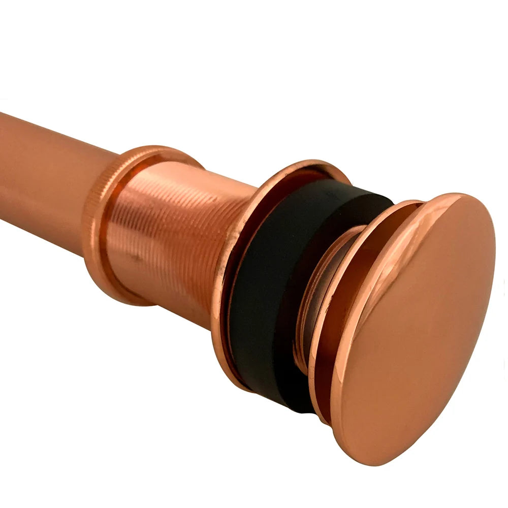 1 1/2" Non-Overflow Pop-up Bathroom Sink Drain in Polished Copper