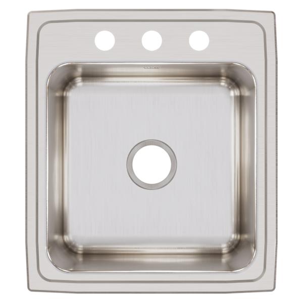 Elkay Lustertone Classic Stainless Steel 19-1/2" x 22" x 10-1/8", Single Bowl Drop-in Sink