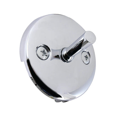 Round Bathtub Overflow Plate with Trip Lever in Chrome-DirectSinks