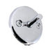 Round Bathtub Overflow Plate with Trip Lever in Chrome-DirectSinks