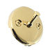 Round Bathtub Overflow Plate with Trip Lever in Polished Brass-DirectSinks