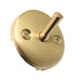 Round Bathtub Overflow Plate with Trip Lever in Brushed Brass-DirectSinks