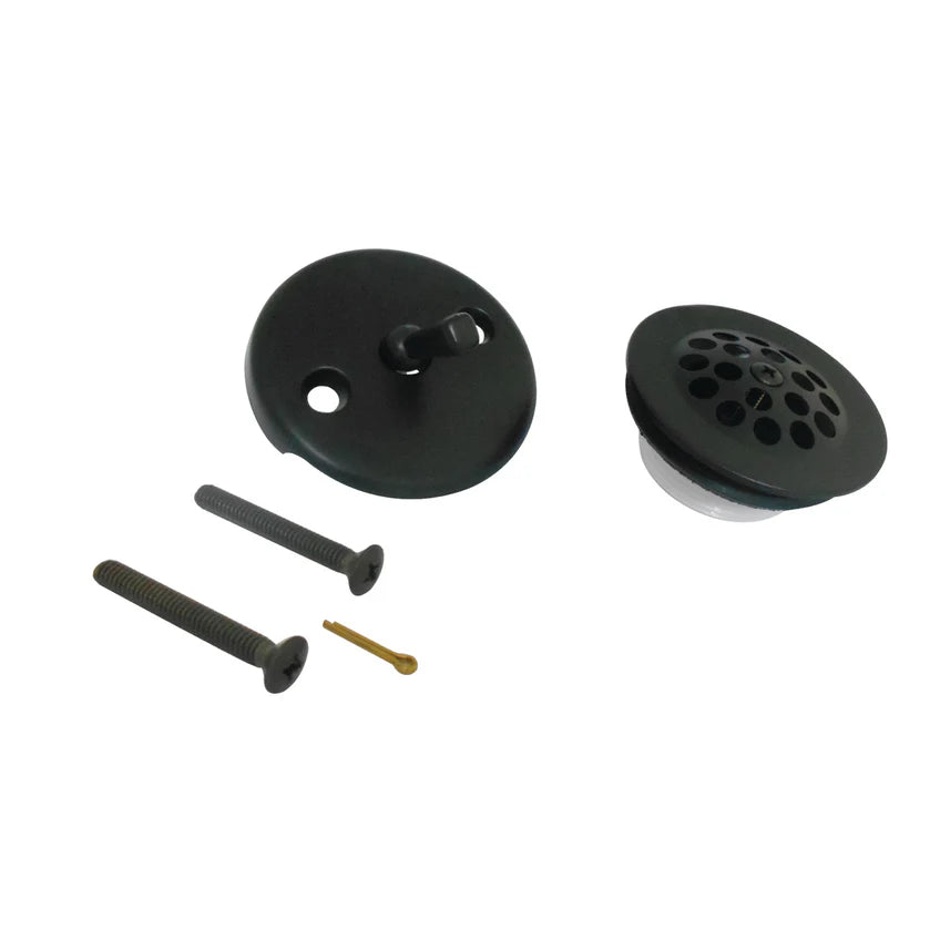 Zinc Alloy Trip Lever Tub Drain Conversion Kit in Matte Black-DirectSinks