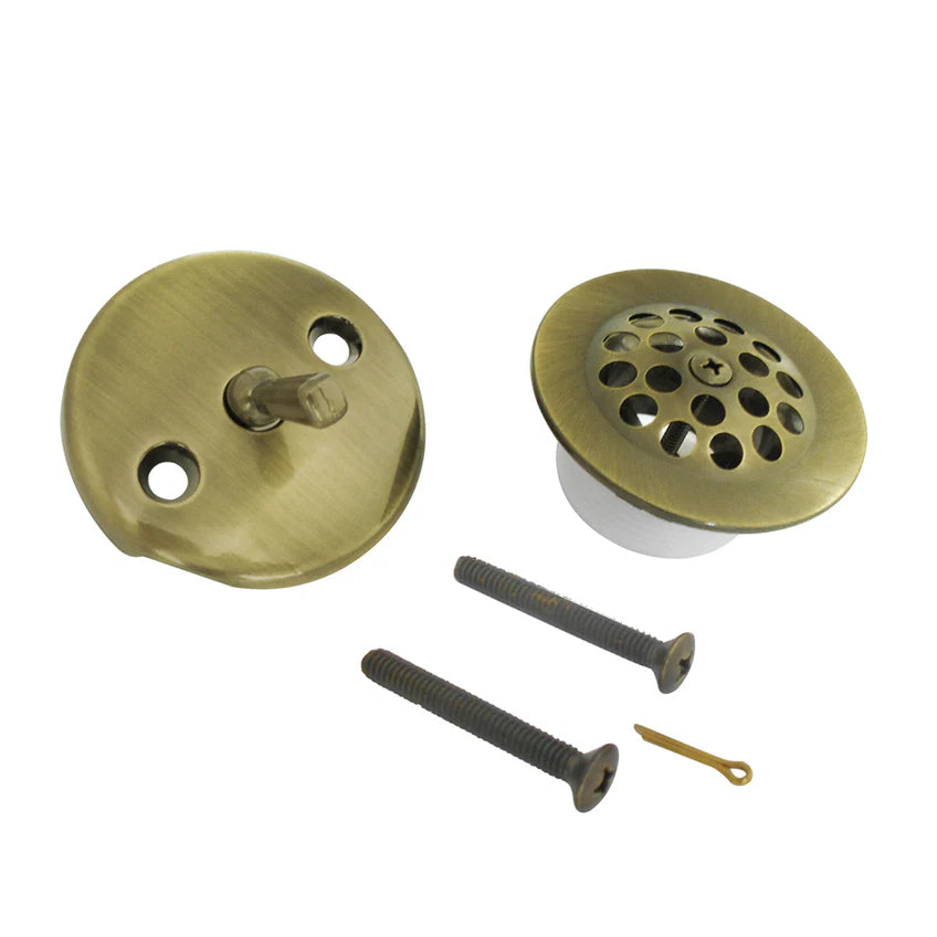 Zinc Alloy Trip Lever Tub Drain Conversion Kit in Antique Brass-DirectSinks