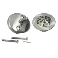 Zinc Alloy Trip Lever Tub Drain Conversion Kit in Brushed Nickel