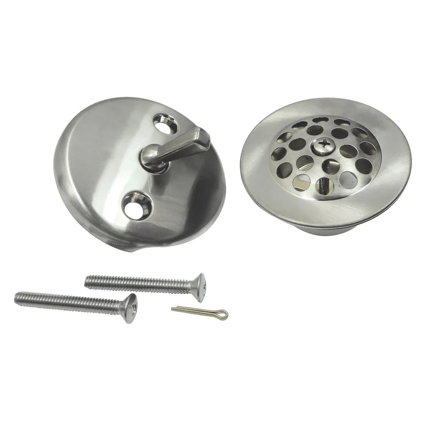 Zinc Alloy Trip Lever Tub Drain Conversion Kit in Brushed Nickel-DirectSinks