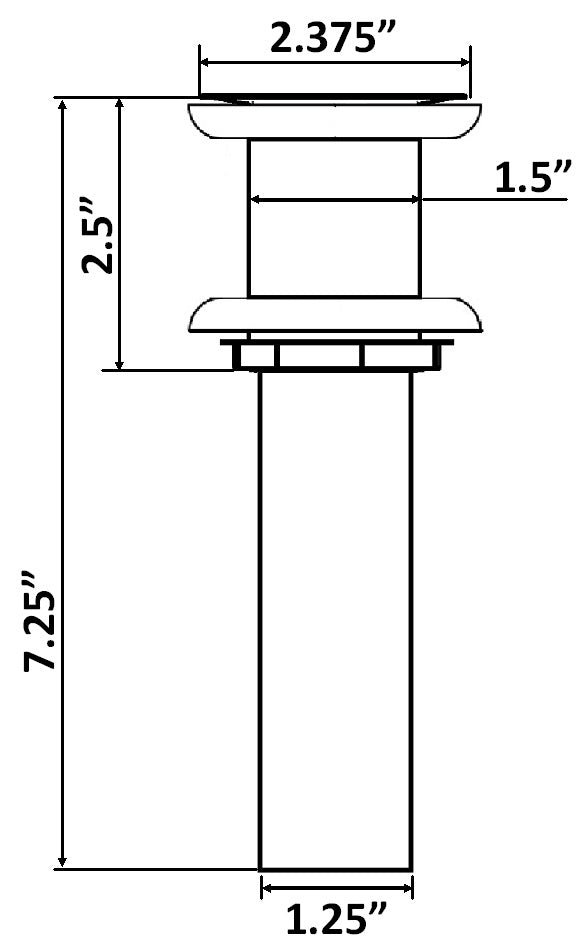 Eden Bath 1.5" Grid Drain - Non Overflow
