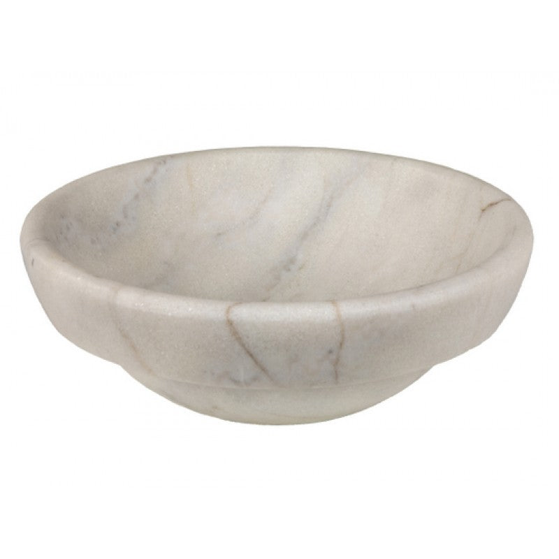 Eden Bath Echo Bowl Shaped Vessel Sink - Honed White Marble-DirectSinks