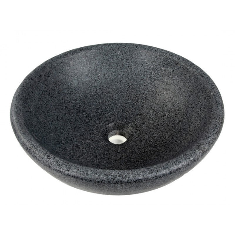 Eden Bath Echo Bowl Shaped Vessel Sink - Honed Padang Dark Granite-DirectSinks