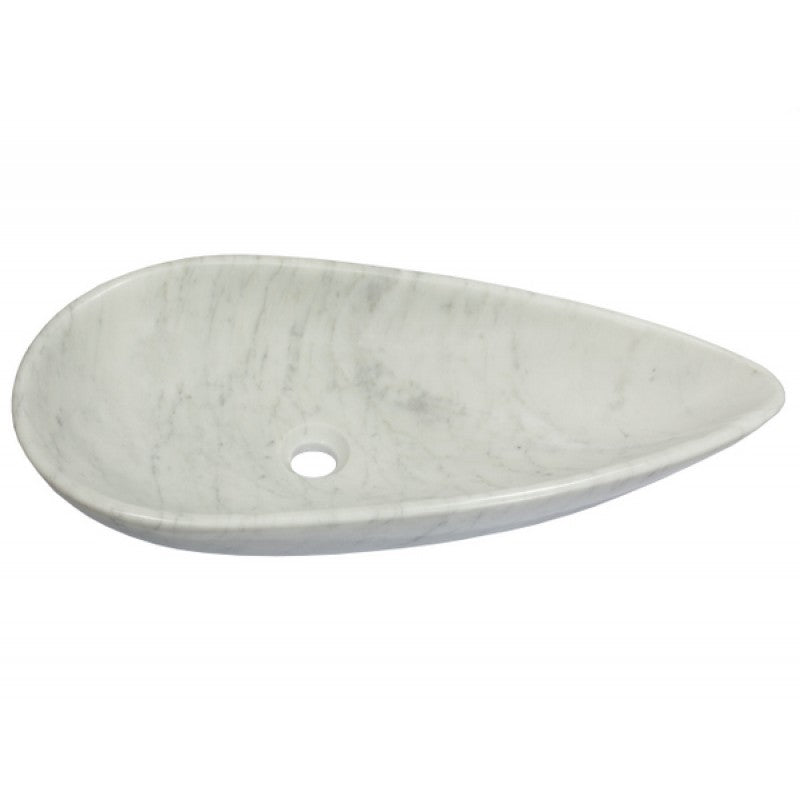 Eden Bath Pod Shaped Vessel Sink - Carrara White Marble
