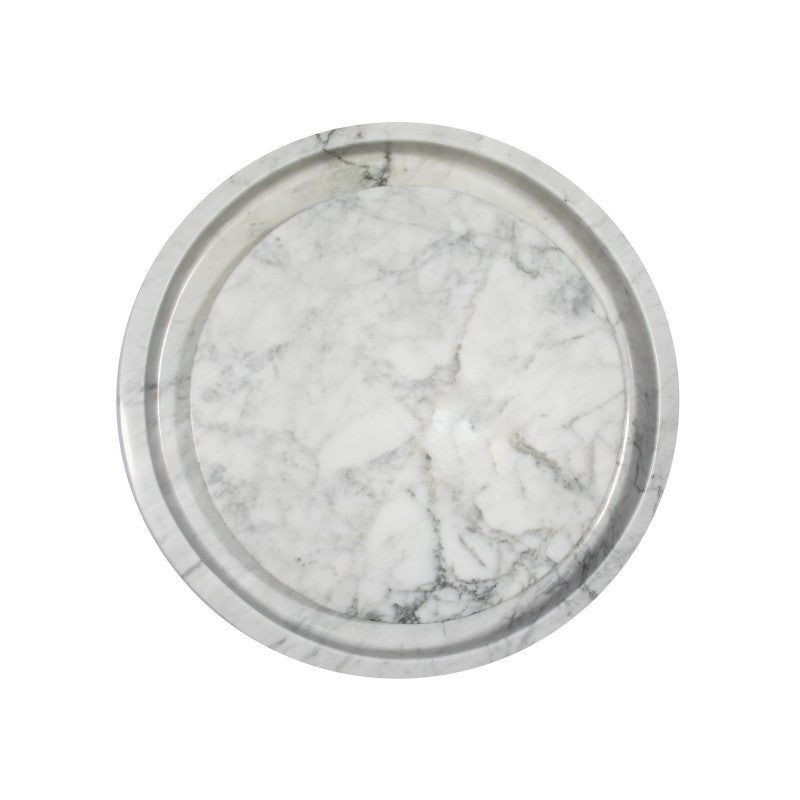 Eden Bath Round Infinity Pool Sink - Carrara Marble