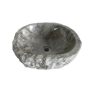 Eden Bath Rustic Grigio Marble Sink with Rough Exterior - Polished Interior-DirectSinks