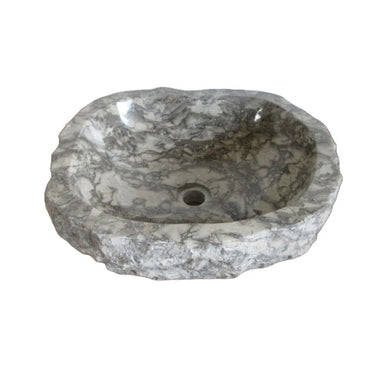 Eden Bath Rustic Grigio Marble Sink with Rough Exterior - Polished Interior-DirectSinks