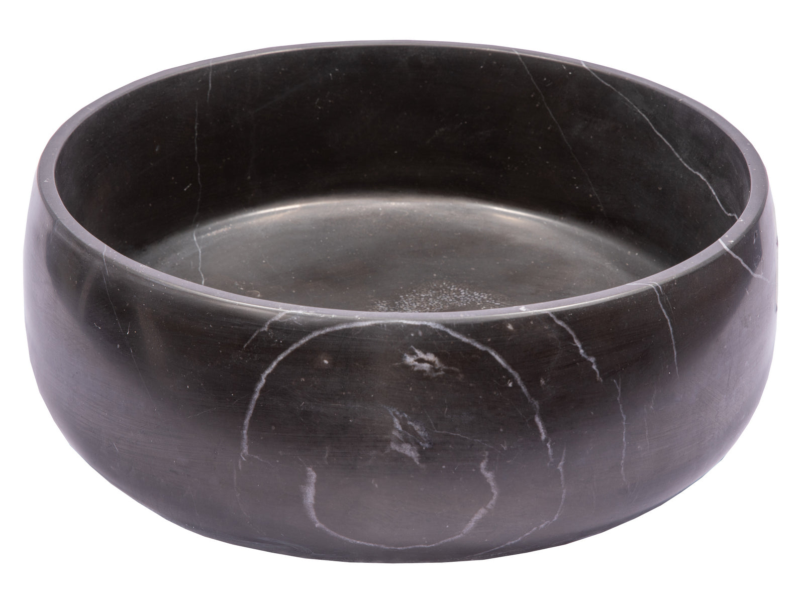 Rounded Vessel Sink in Nero Marquino Marble