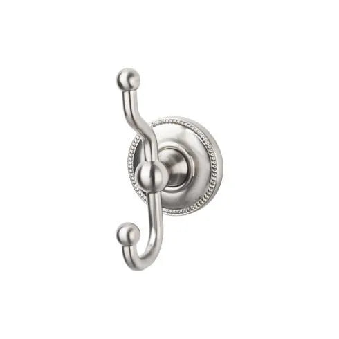 Top Knobs Edwardian Double Robe Hook in Brushed Satin Nickel-DirectSinks