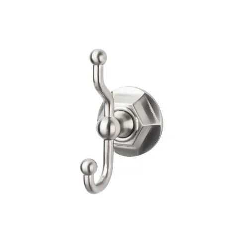 Top Knobs Edwardian Double Robe Hook in Brushed Satin Nickel-DirectSinks