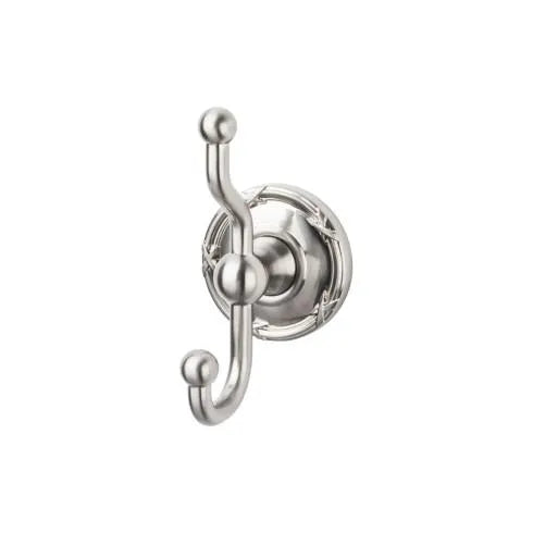 Top Knobs Edwardian Double Robe Hook in Brushed Satin Nickel-DirectSinks