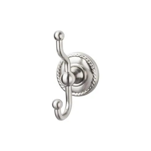 Top Knobs Edwardian Double Robe Hook in Brushed Satin Nickel-DirectSinks