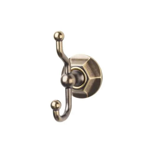 Top Knobs Edwardian Double Robe Hook in German Bronze-DirectSinks