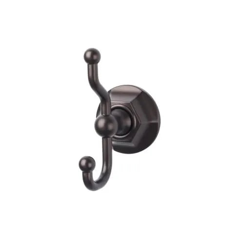 Top Knobs Edwardian Double Robe Hook in Oil Rubbed Bronze-DirectSinks