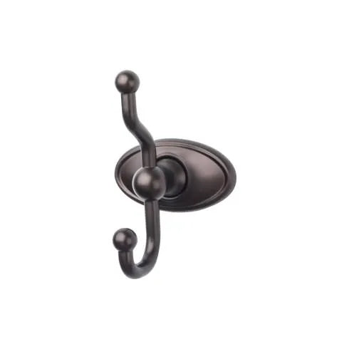 Top Knobs Edwardian Double Robe Hook in Oil Rubbed Bronze-DirectSinks
