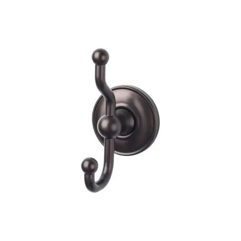 Top Knobs Edwardian Double Robe Hook in Oil Rubbed Bronze-DirectSinks