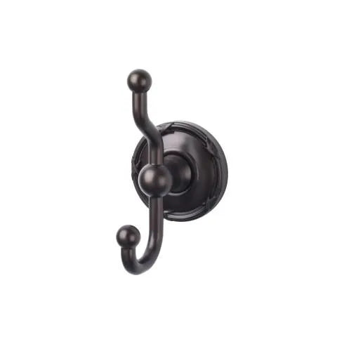 Top Knobs Edwardian Double Robe Hook in Oil Rubbed Bronze-DirectSinks
