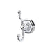 Top Knobs Edwardian Double Robe Hook in Polished Chrome-DirectSinks