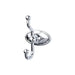 Top Knobs Edwardian Double Robe Hook in Polished Chrome-DirectSinks