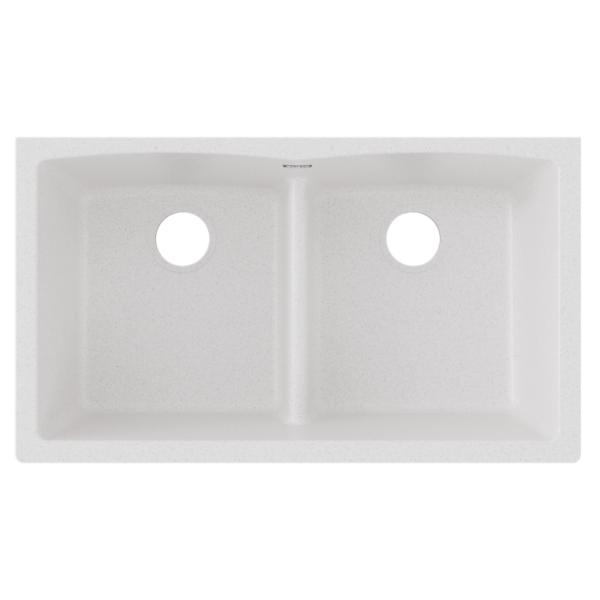 Elkay Quartz Classic 33" x 19" x 10"Equal Double Bowl Undermount Sink with Aqua Divide