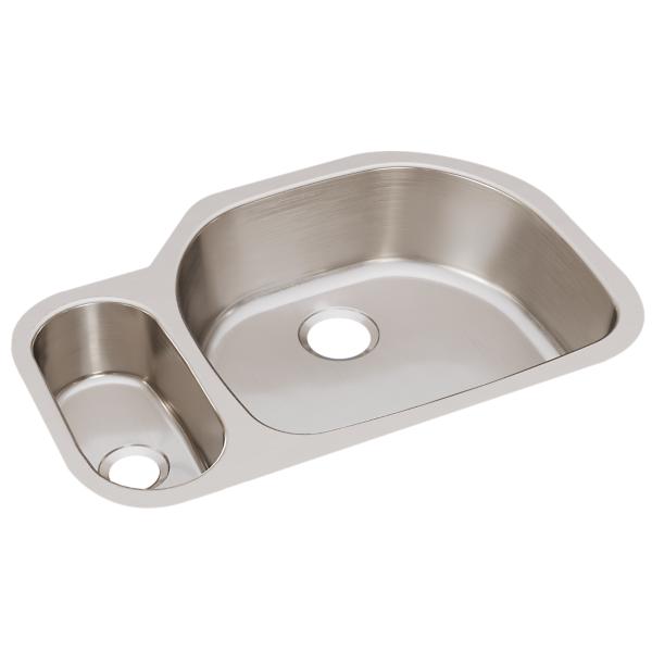 Elkay Lustertone Classic Stainless Steel, 31-1/2" 30/70 Double Bowl Undermount Sink