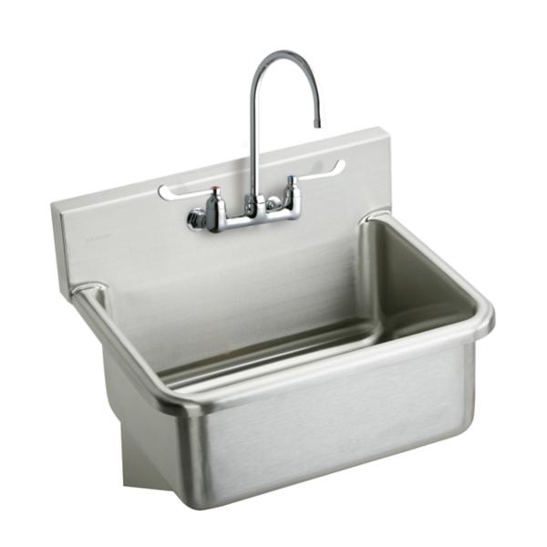 Elkay 14 Gauge Wall Mount Utility Sink with Faucet