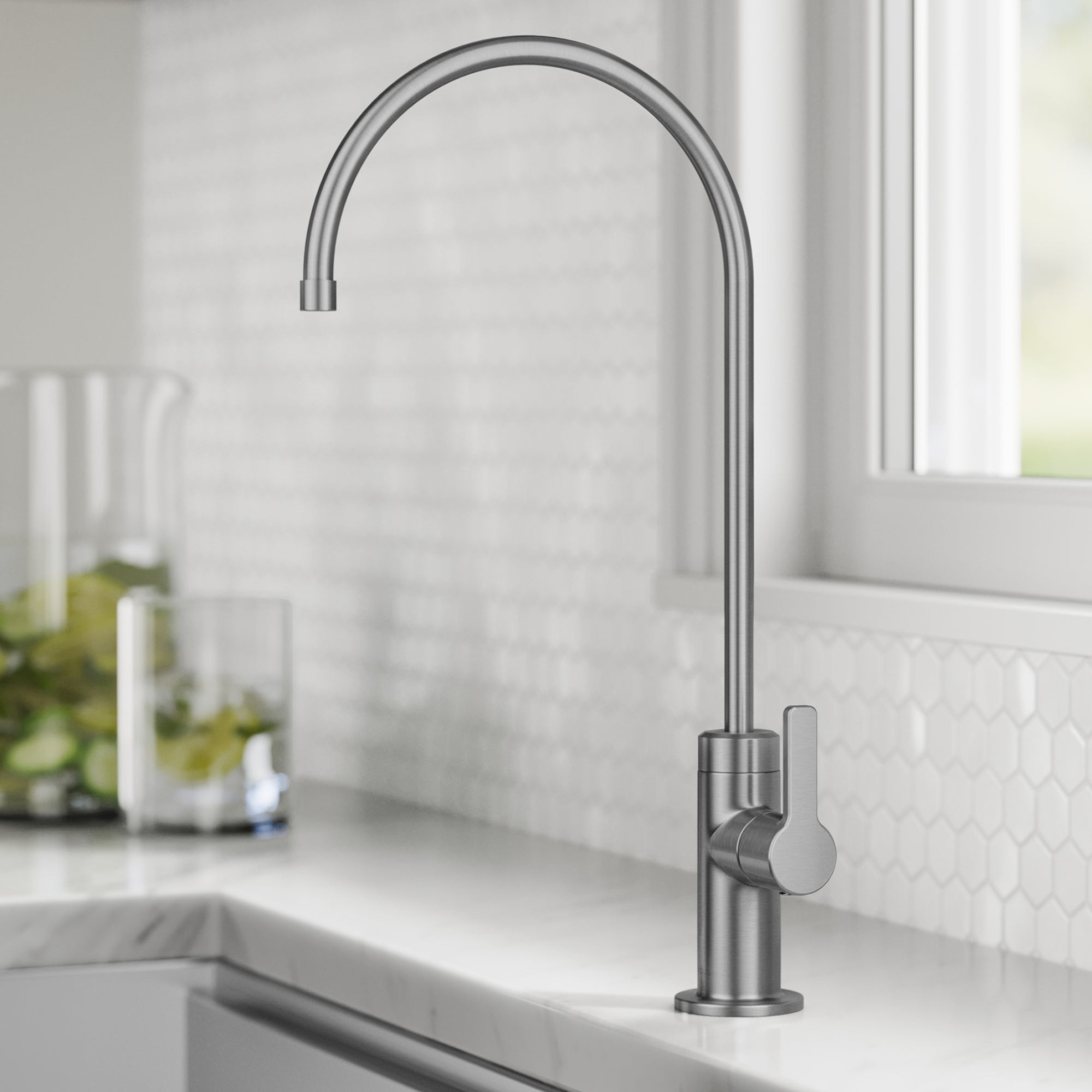 KRAUS Oletto Drinking Water Filter Faucet in Spot-Free Stainless Steel
