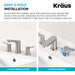 KRAUS Indy Widespread Bathroom Faucet in Chrome-DirectSinks