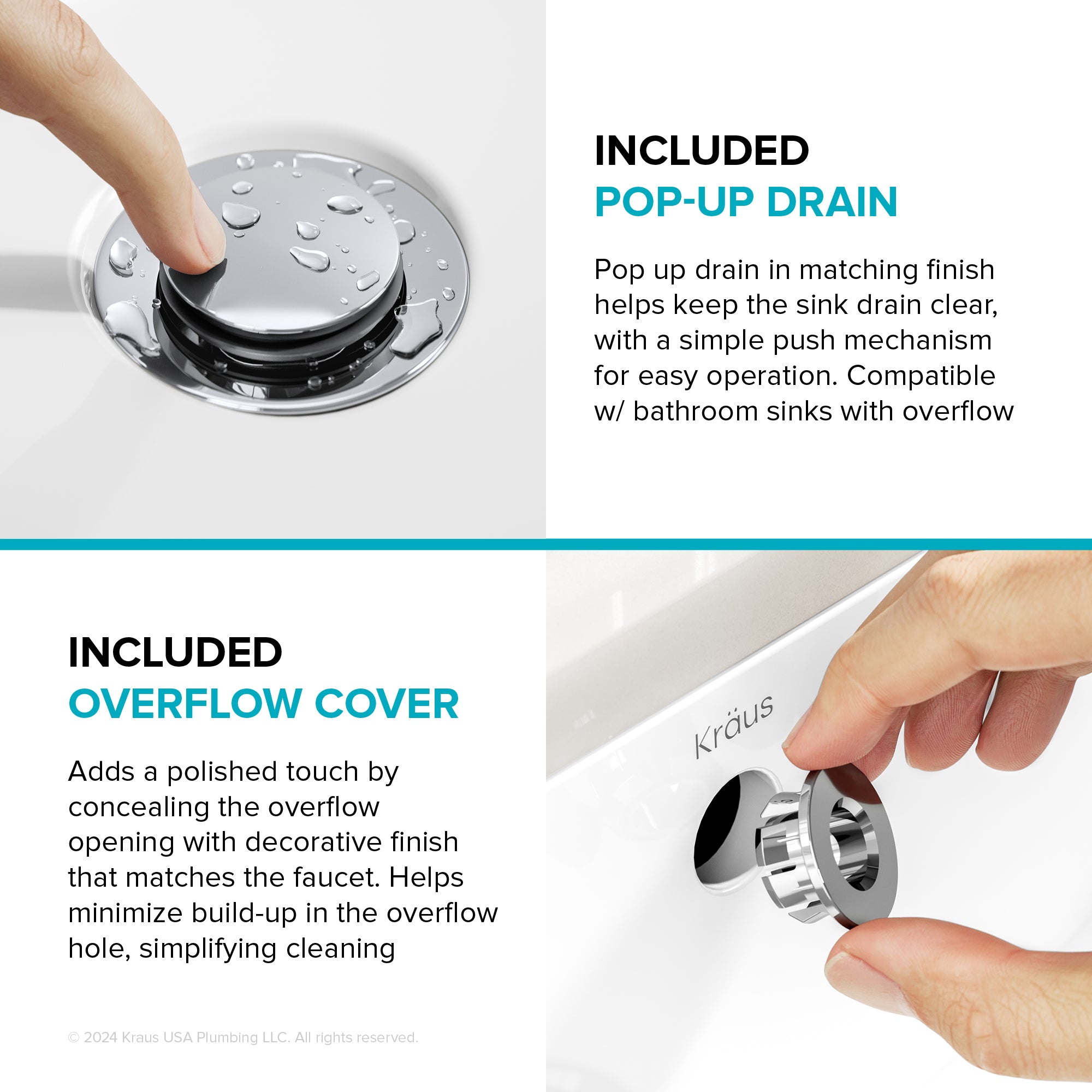 KRAUS Indy Widespread Bathroom Faucet in Chrome-DirectSinks