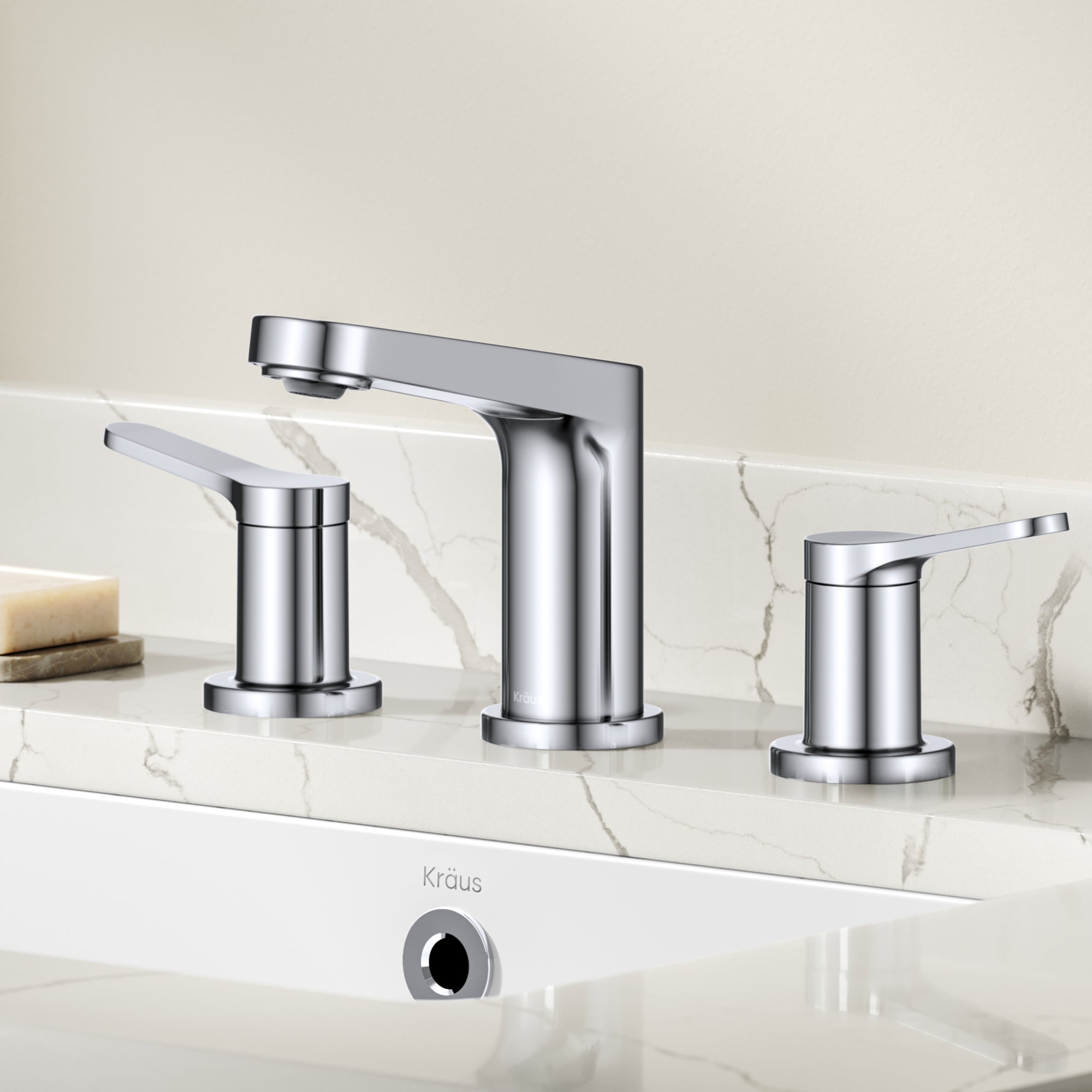 KRAUS Indy Widespread Bathroom Faucet in Chrome-DirectSinks
