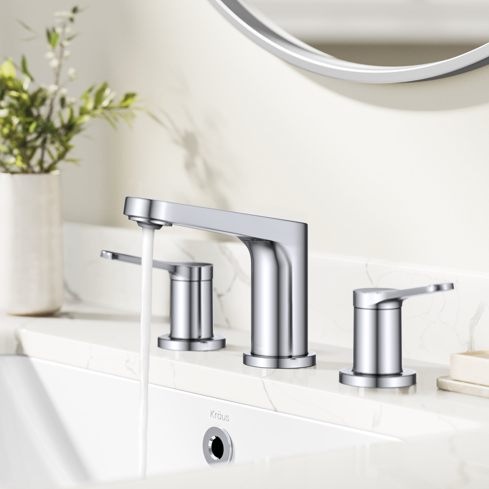 KRAUS Indy Widespread Bathroom Faucet in Chrome-DirectSinks