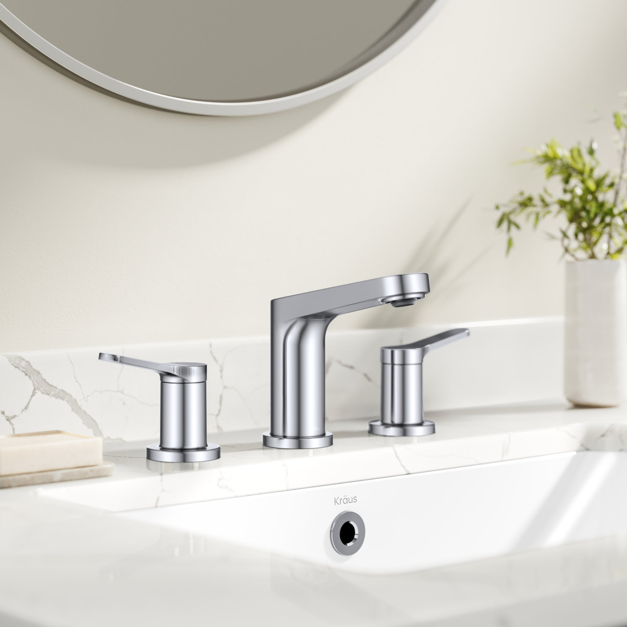 KRAUS Indy Widespread Bathroom Faucet in Chrome-DirectSinks