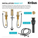 KRAUS Indy Widespread Bathroom Faucet in Spot-Free Brushed Brass-DirectSinks