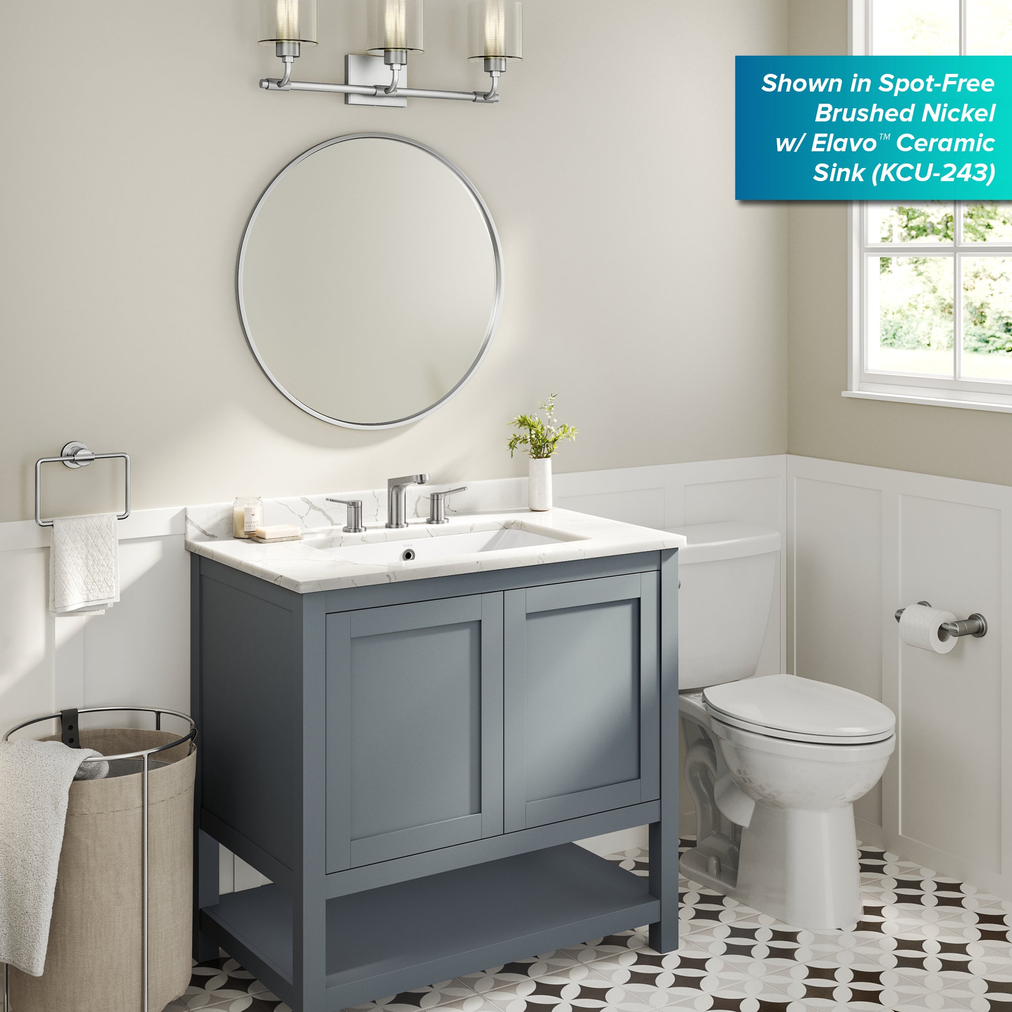 KRAUS Indy Widespread Bathroom Faucet in Spot-Free Brushed Brass-DirectSinks