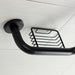 Meridian 10" x 12" Angled Grab Bar with Soap Dish in Matte Black-DirectSinks
