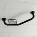 Meridian 10" x 12" Angled Grab Bar with Soap Dish in Matte Black-DirectSinks