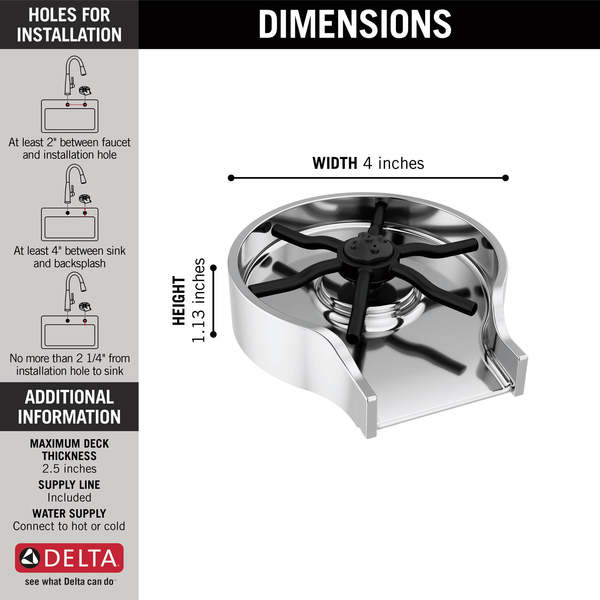 Delta Dual Handle Contemporary Wall Mount Pot Filler 1165LF — DirectSinks