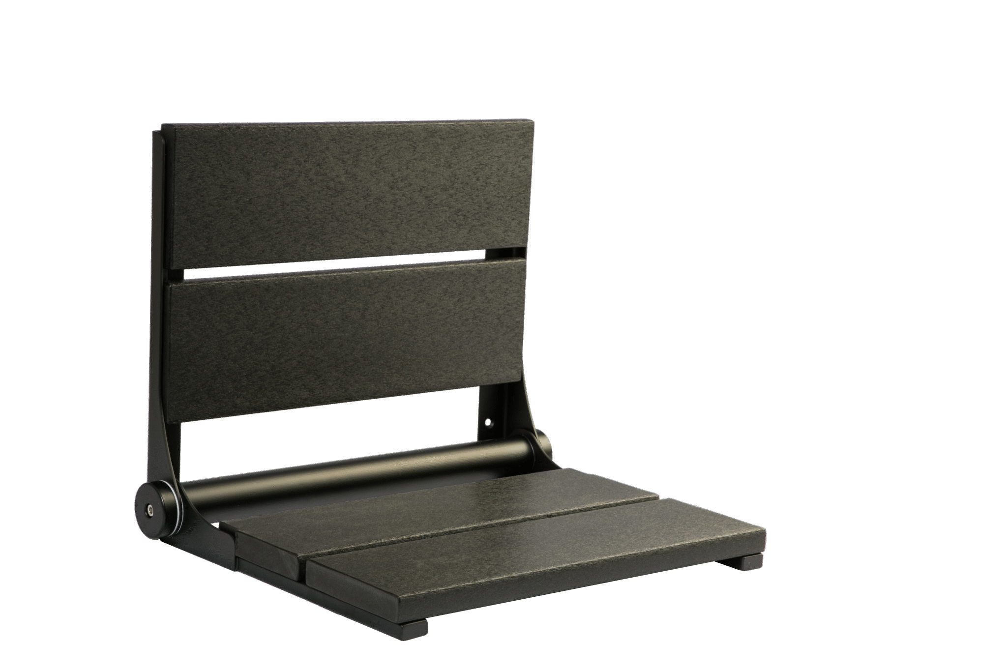 18" Shower Seat with Matte Black Frame