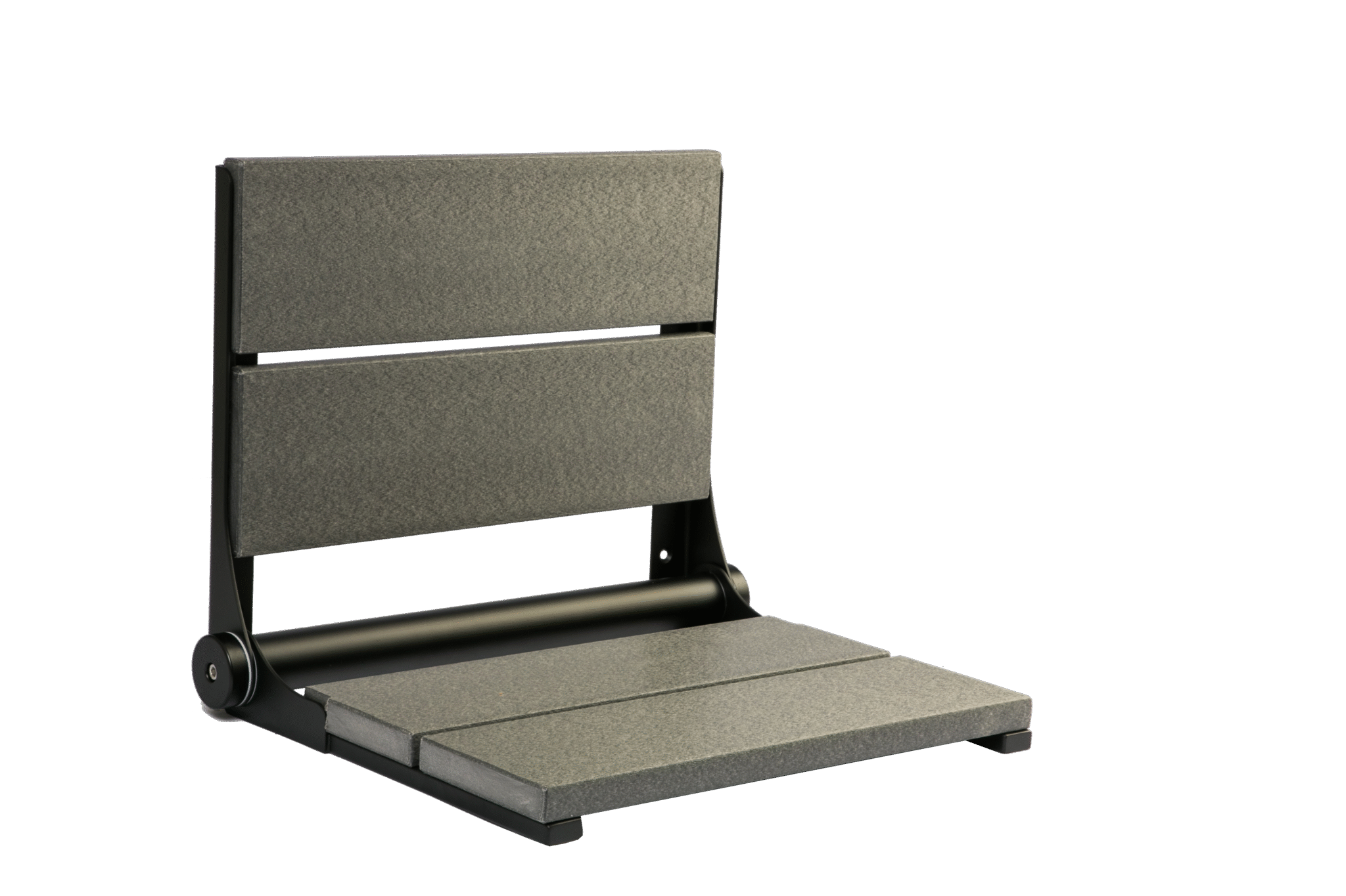 18" Shower Seat with Matte Black Frame